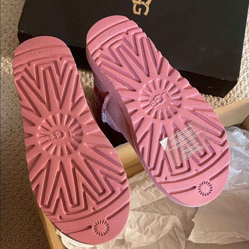 UGG Pink and White Camouflage Winter Boots - Picture 3 of 5